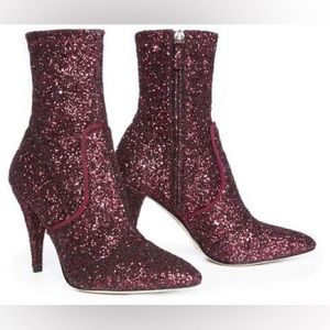 Alice + Olivia Glitter Booties Never Been Worn